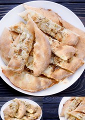 Freshly baked delicious bread from corn. Homebaked. Useful, tasty, nutritious.