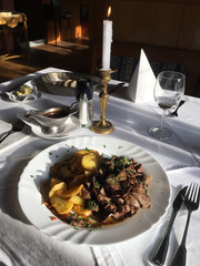 Leberle mit Bratkartoffeln