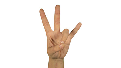 chiffre 7 langue des signe