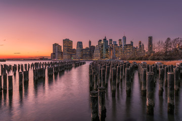 Manhattan Cityscape at Sunset