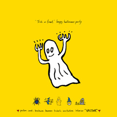 할로윈 포스터 / 손으로 그린 할로윈 그림