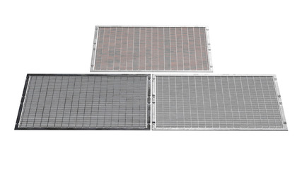 Steel sheet old silver floor. 3D rendering