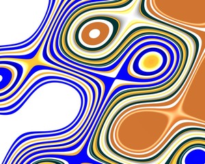 Fototapeta na wymiar Yellow orange blue abstract background with waves
