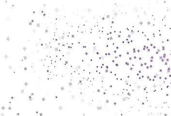 Light Purple vector template with sky stars.