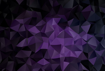 Fototapeta premium Dark Purple vector gradient triangles template.