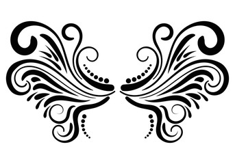 Fototapeta premium Abstract curly element for design, swirl, curl, divider. Vector illustration. 