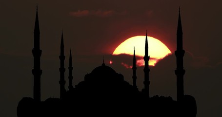 Moonrise Sunrise Sunset Silhouette Time Lapse