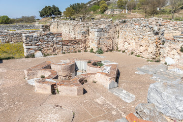 Ancient Ruins at archaeological area of Philippi, Greece