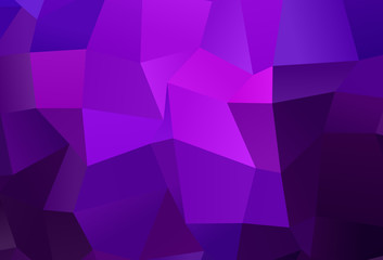 Obraz premium Dark Purple, Pink vector background in polygonal style.