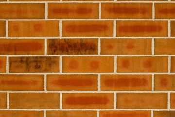 Orange color brick wall texture with 1/3 offset stagger brickwork pattern