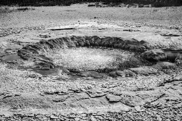 Geothermal feature at old faithful area at Yellowstone National Park (USA)