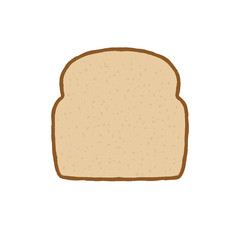 Vector illustration of a slice of brown bread.