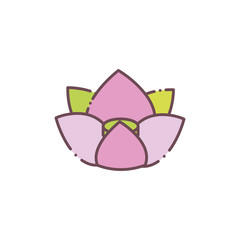 Isolated purple flower icon vector design