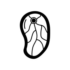 black and white food bbq design