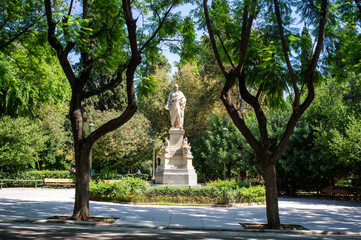 ioannis varvakis statue at national park of Athens, Greece
