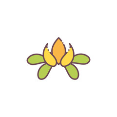 Isolated yellow flower icon vector design