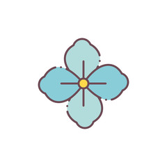 Isolated blue flower icon vector design