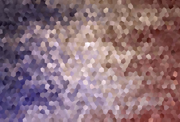 Fototapeta premium Light Purple, Pink vector background with set of hexagons.