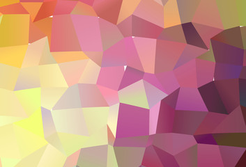 Dark Pink, Yellow vector polygon abstract background.