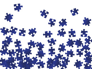 Abstract crux jigsaw puzzle dark blue pieces 