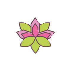 Isolated purple flower icon vector design