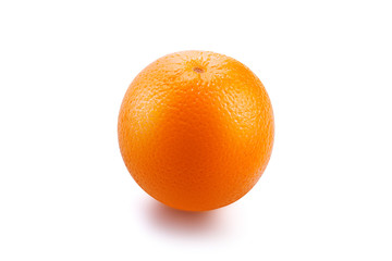 Side view of juicy fresh ripe orange fruit Isolated on a white background. Clipping path