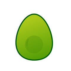 This is vector avocado. Green and organic avocado in minimal style. 