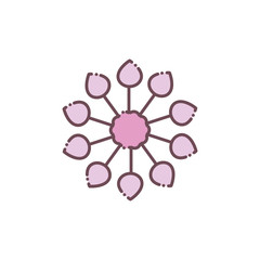 Isolated purple flower icon vector design