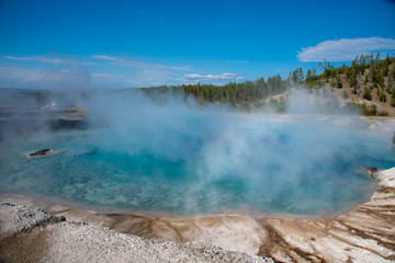 Excelsior Geyser Crater in Yellowstone national park