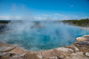 Excelsior Geyser Crater in Yellowstone national park