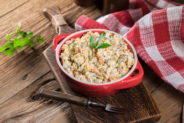 Russian traditional salad