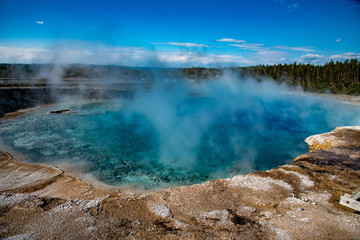 Excelsior Geyser Crater in Yellowstone national park