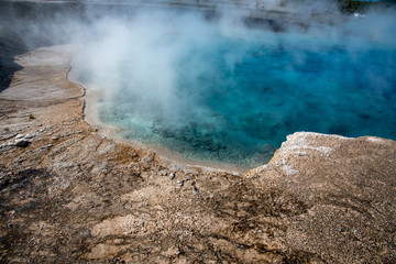 Excelsior Geyser Crater in Yellowstone national park