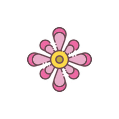 Isolated purple flower icon vector design