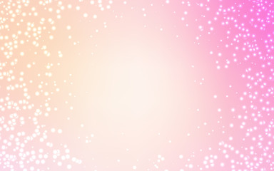 Light Pink, Yellow vector template with space stars. Space stars on blurred abstract background with gradient. Template for cosmic backgrounds.