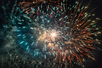 New Year celebration fireworks in Brazil