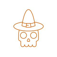 Halloween skull vector design