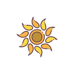 Isolated yellow flower icon vector design
