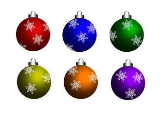 Colorful Christmas balls on the tree. New year, Christmas decoration on the Christmas tree