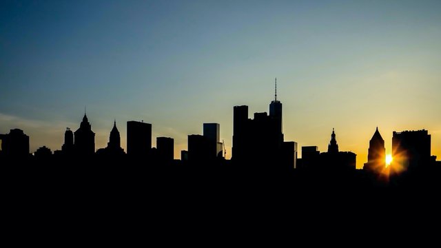 silhouette of new york city