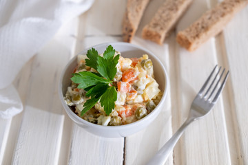 New Year's festive traditional salad