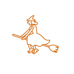 Halloween witch vector design