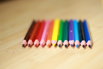 Colorful Pencils Together