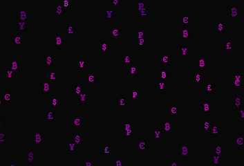 Dark Purple vector template with currency.