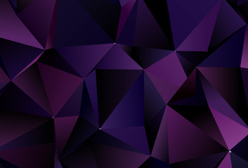Obraz premium Dark Purple vector backdrop with lines, triangles.