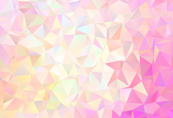 Light Pink, Yellow vector triangle mosaic template.