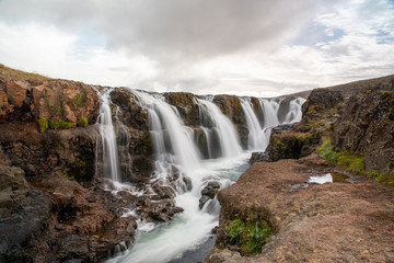 Fototapeta na wymiar Waterfall in the west of Iceland