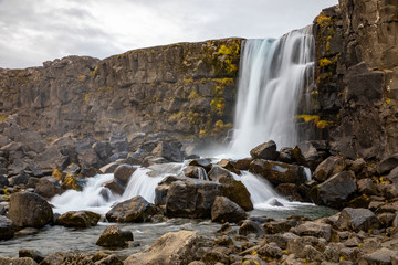 Obraz premium Öxarárfoss in Þingvellir national park in Iceland