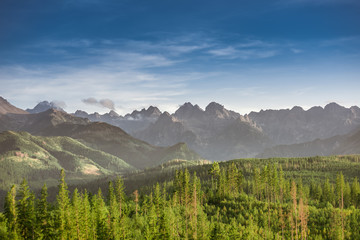 Tatra Mountains summits: Szeroka Jaworzynska, Gerlach, Konczysta, Ganek, Wysoka, Rysy, Zabi Kon, Wolowa Turnia, Mieguszowiecki Szczyt, Cubryna © lukasz_kochanek