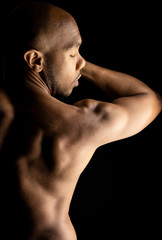 Obraz na płótnie Canvas Male dancer with bare torso